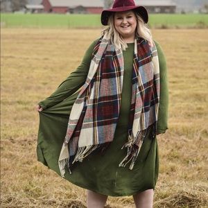 Hunter green swing dress